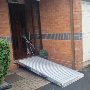 Heavy Duty wheelchair ramp attached to home